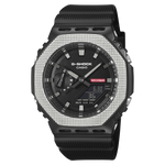 GM-2100BM Reloj G-Shock Hombre Resina Negra Patrón Plateado