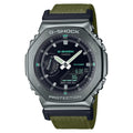 GM-2100CB Reloj G-Shock G-Steel Hombre Correa Tela Verde - Reloj original en Guatemala