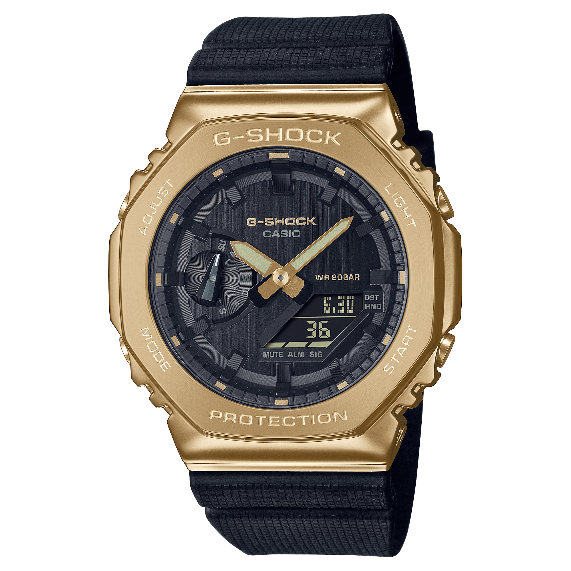 GM-2100G-1A9 Reloj G-shock para caballero pulsera de caucho