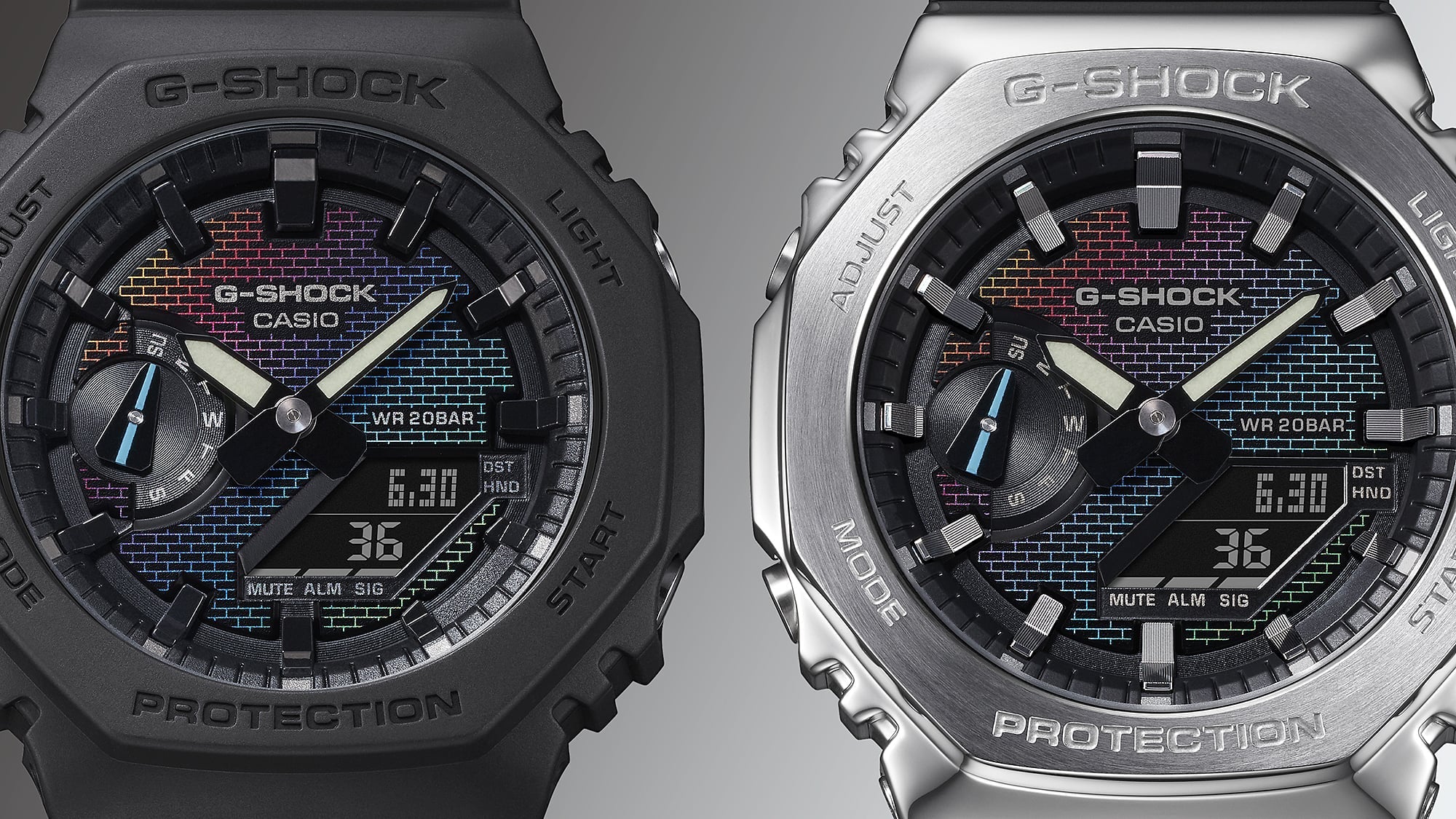 GM-2100RW Reloj G-Shock GM-2100 Hombre Caja Acero Negro - Vista trasera