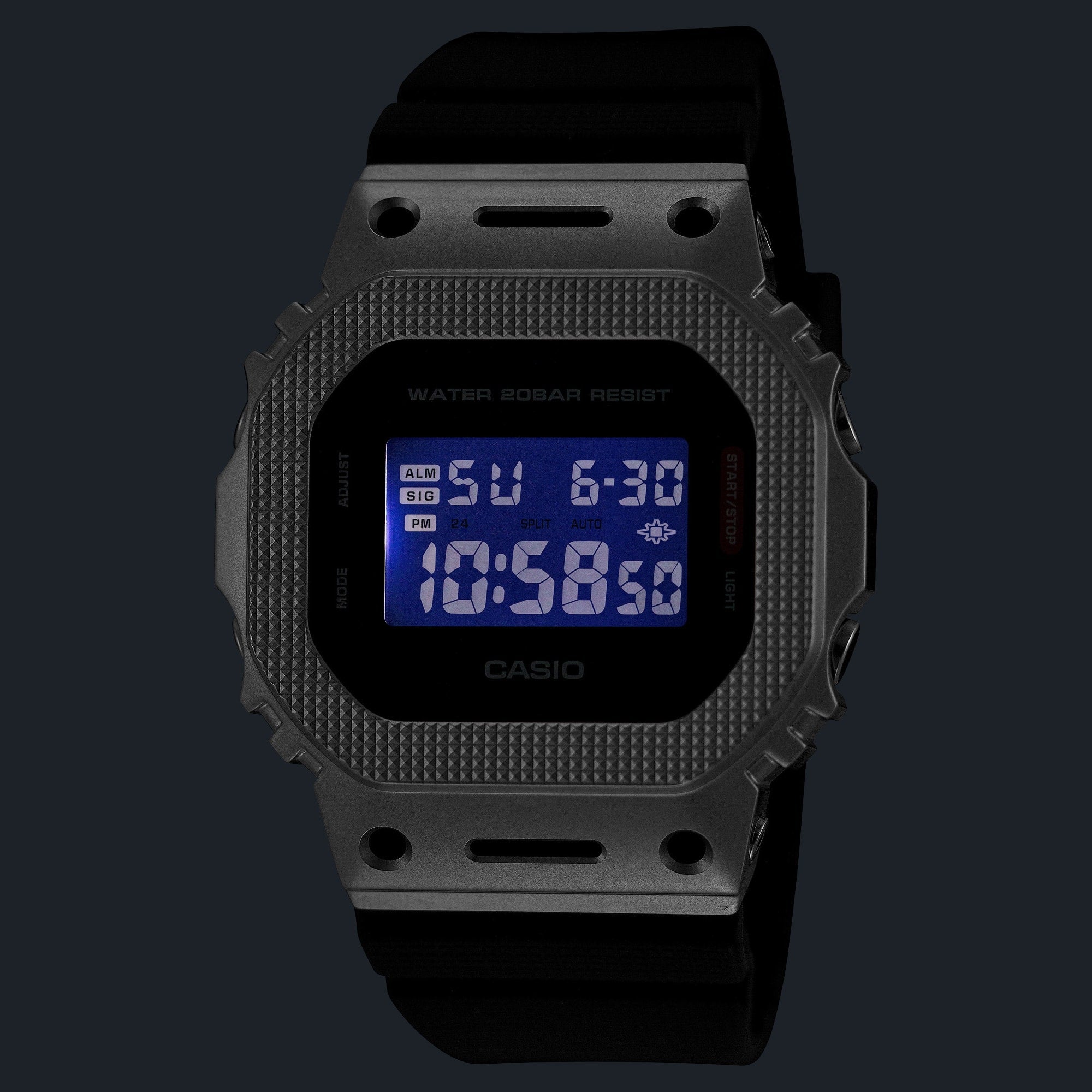 GM-5600BM Reloj G-Shock GM-5600 Hombre Caja Metal Plateada - Vista trasera
