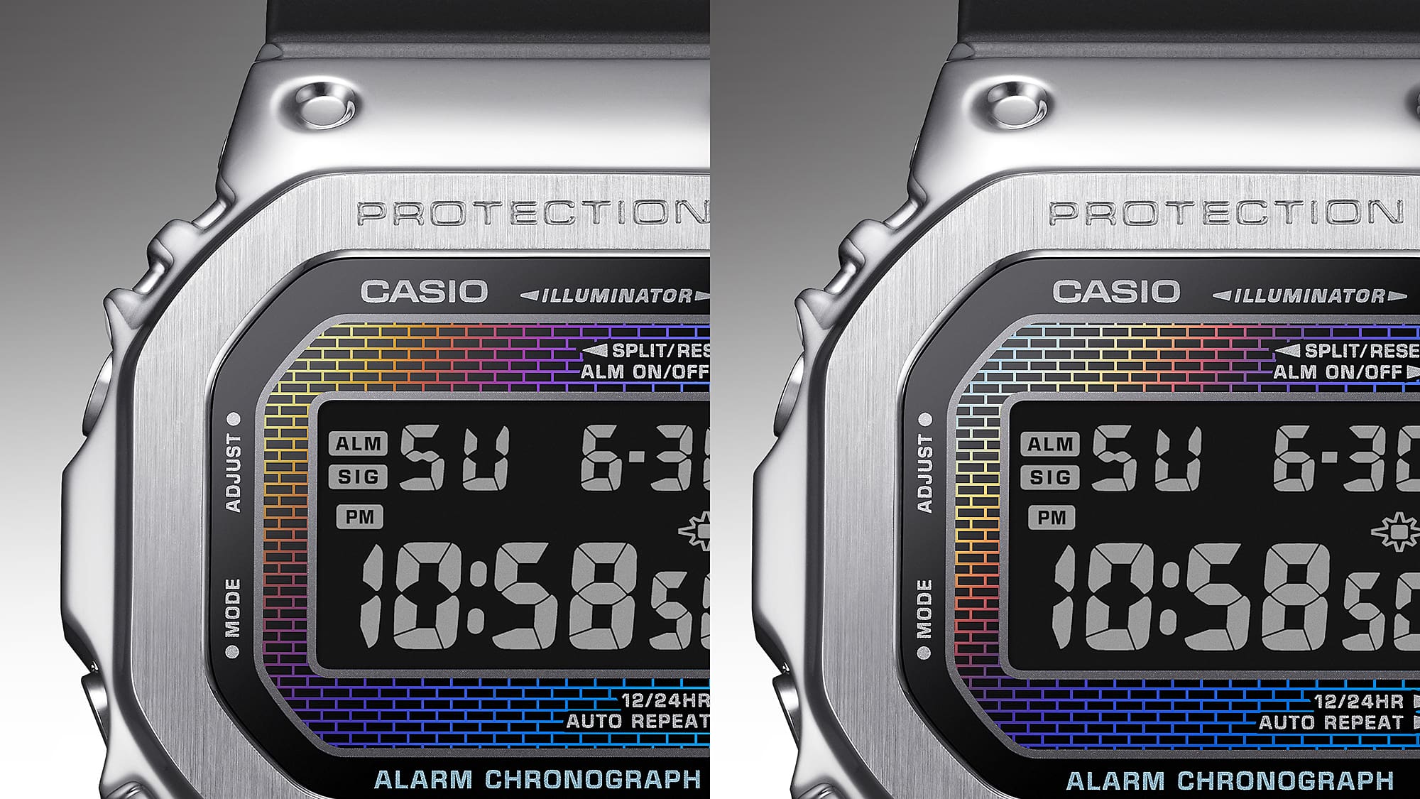 GM-5600RW Reloj G-Shock Hombre Acero Silicona Display - Vista trasera