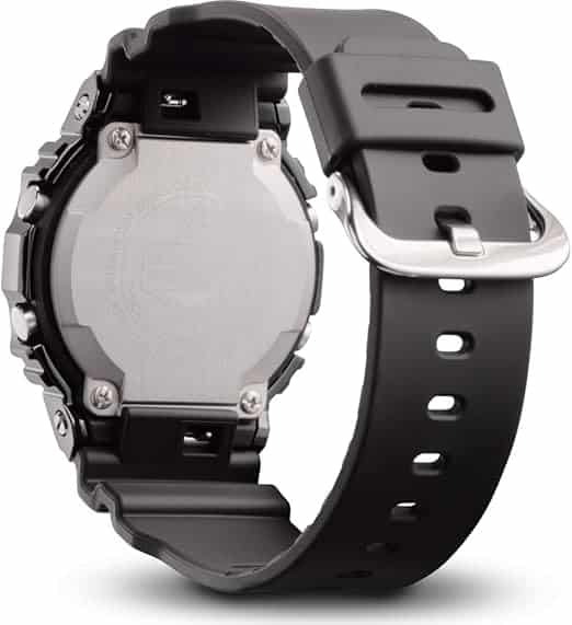GM-5600U Reloj G-Shock Hombre Acero Caucho Plateado Negro - Detalle de esfera