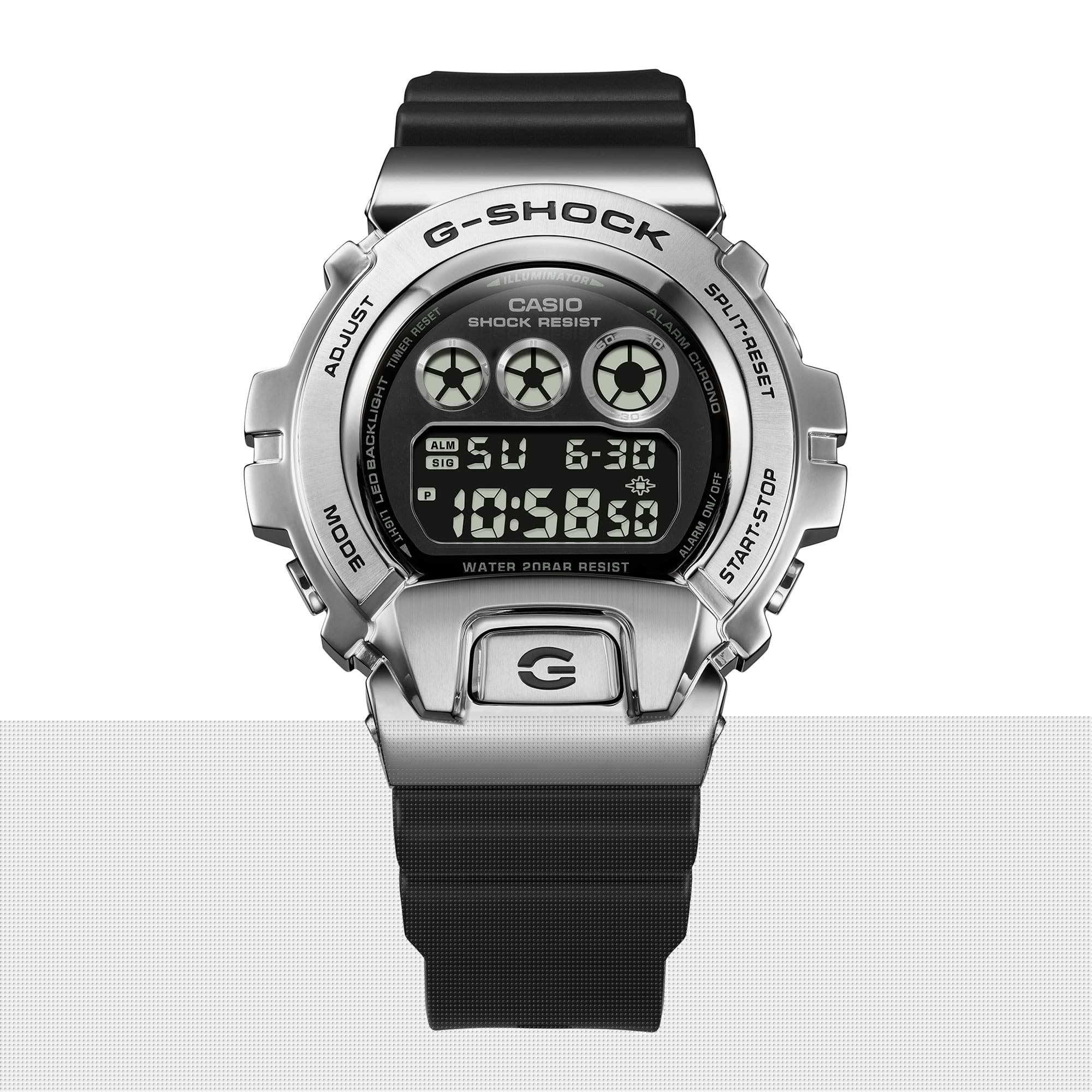GM-6900U Reloj G-Shock Hombre Acero Correa Resina Negra - Vista trasera