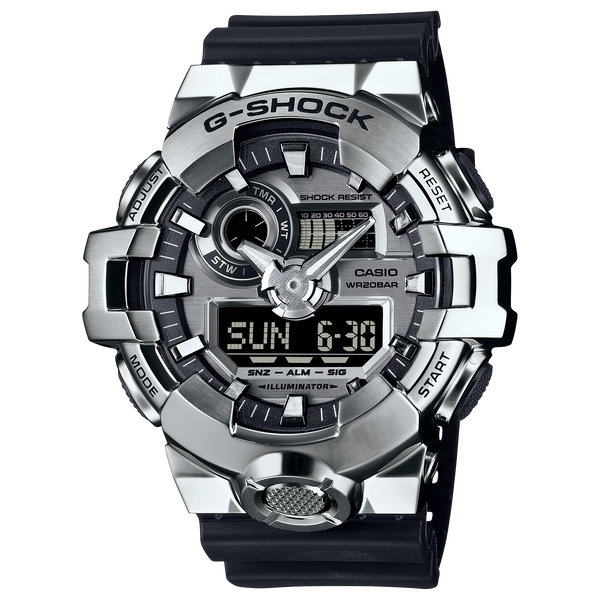 GM-700 Reloj G-Shock Hombre Caja Acero Correa Caucho - Reloj original en Guatemala