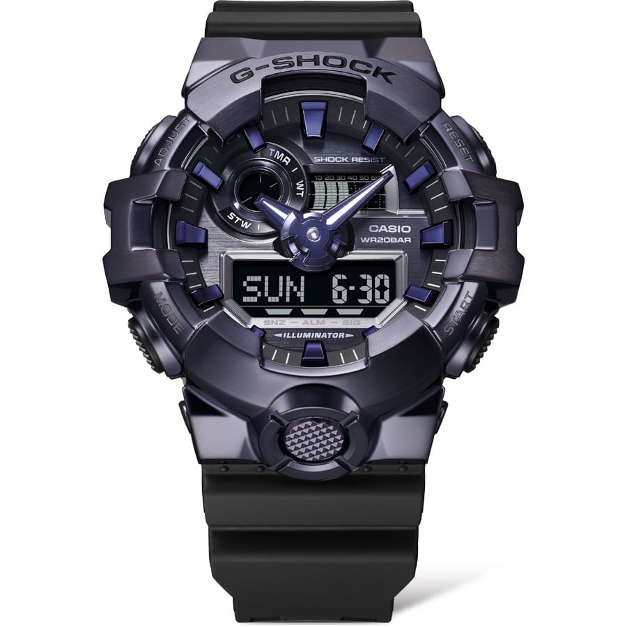 GM-700P Reloj G-Shock Hombre Correa de Resina Azul - Vista lateral