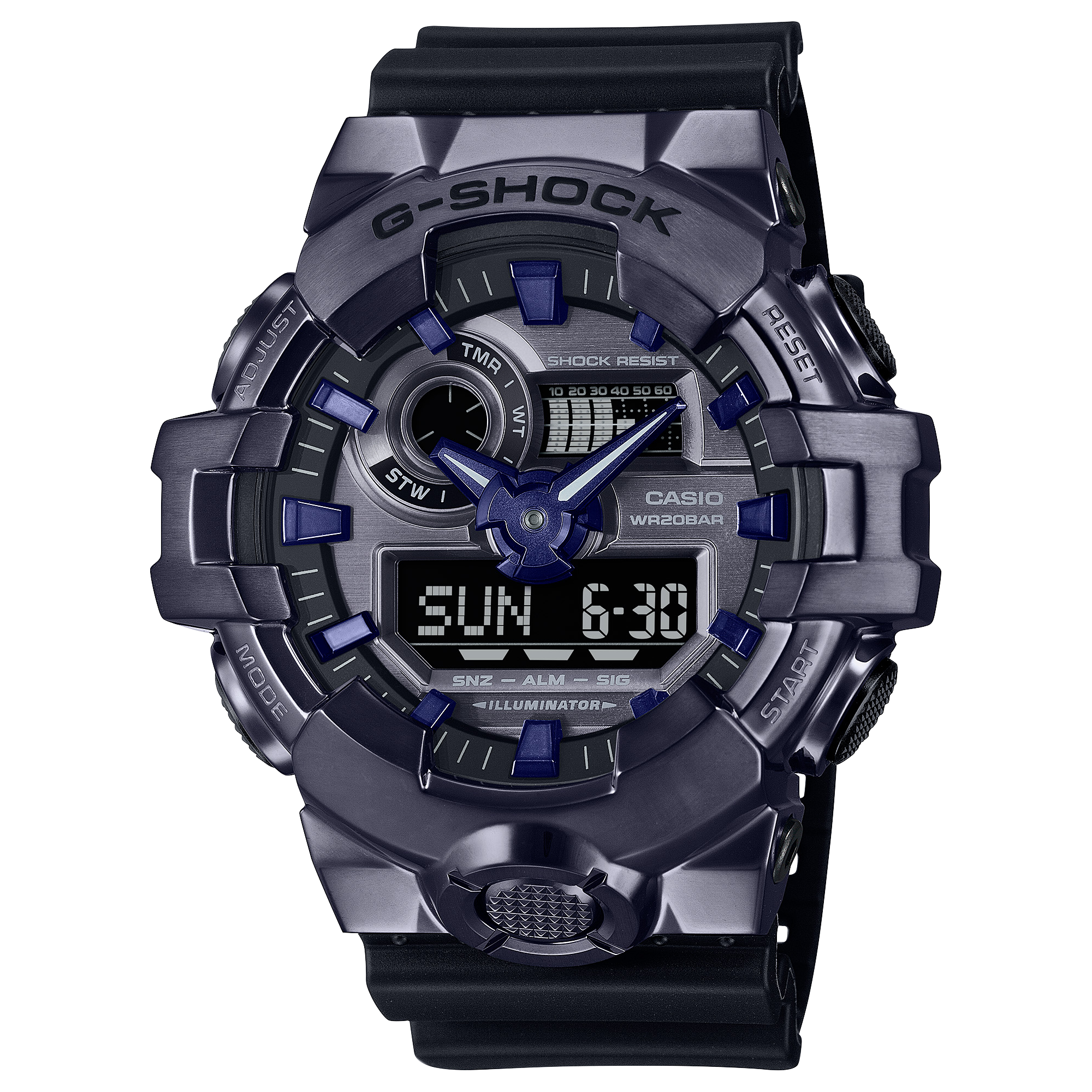 GM-700P Reloj G-Shock Hombre Correa de Resina Azul - Reloj original en Guatemala
