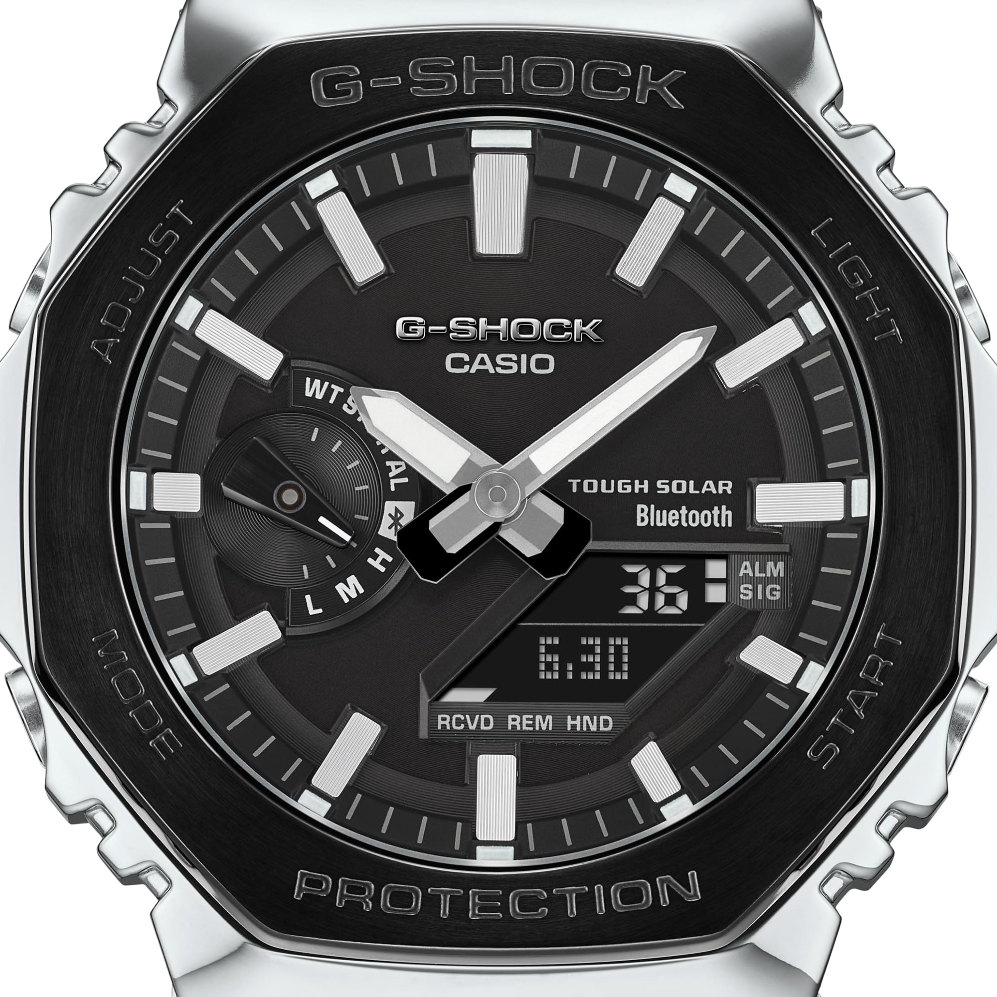 GM-B2100BT-1A Reloj G-Shock de hombre correa de metal - Detalle de esfera