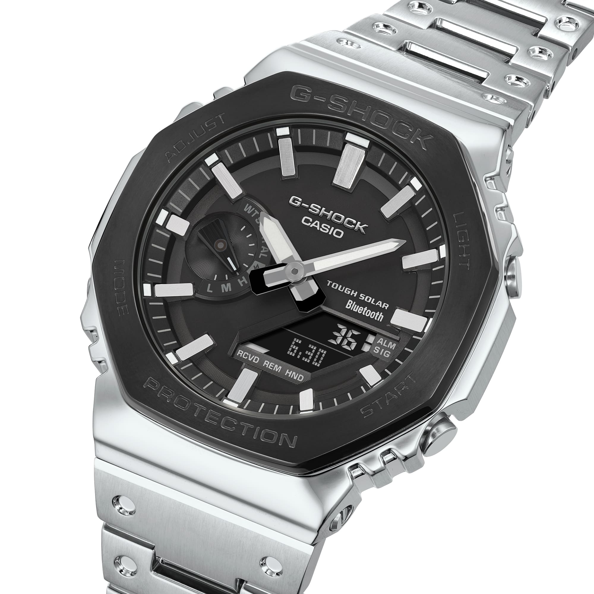 GM-B2100BT-1A Reloj G-Shock de hombre correa de metal - Vista lateral