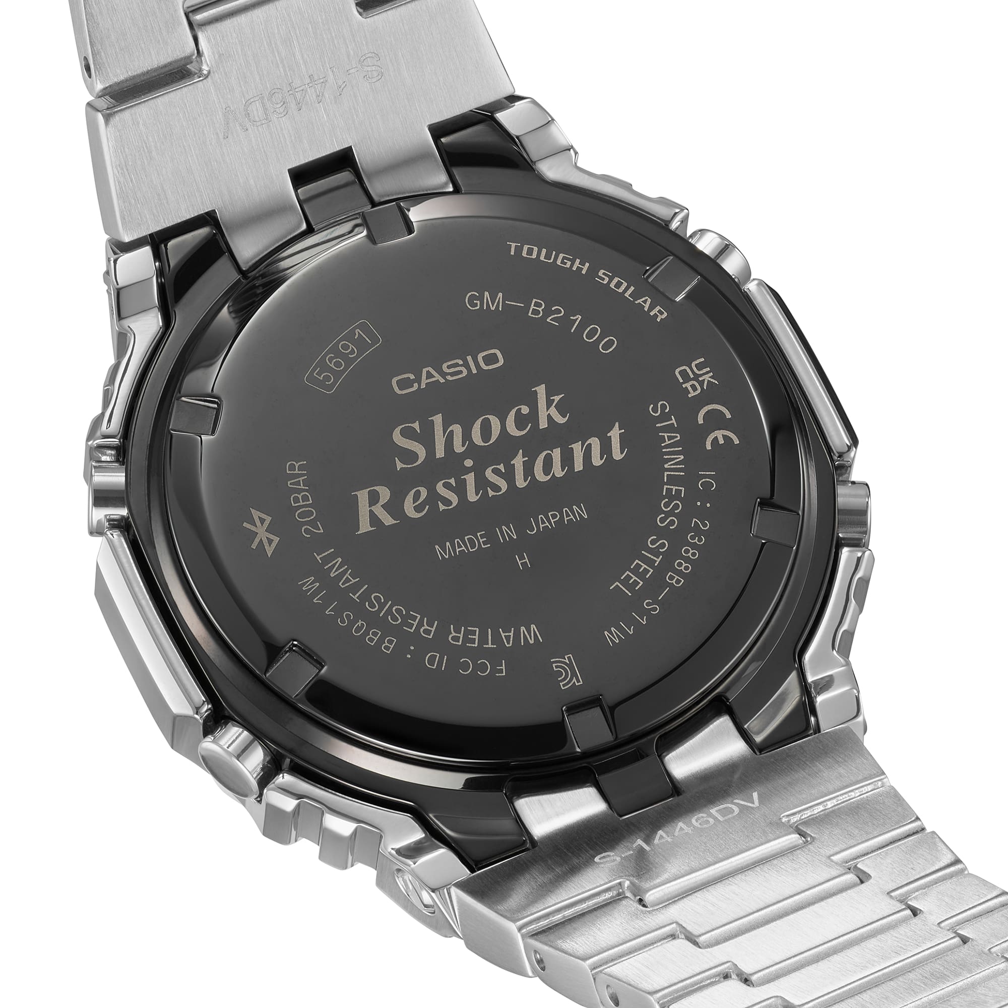 GM-B2100D-1A Reloj G-Shock de hombre correa de metal doble hora