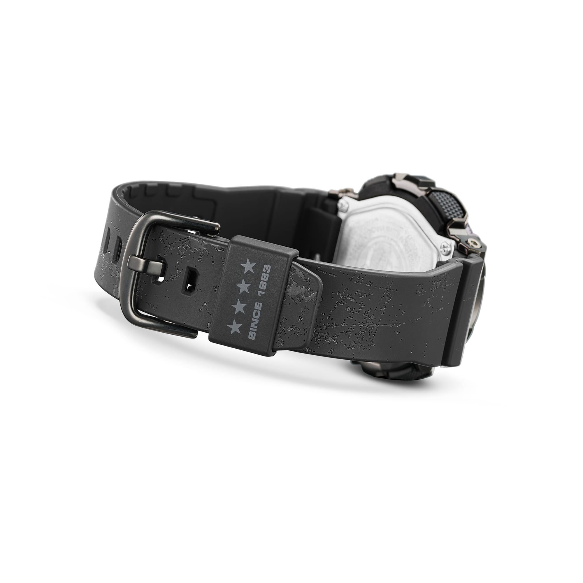 GM-S114GEM Reloj G-Shock Metal Forjado Hombre Caucho Gris - Vista lateral
