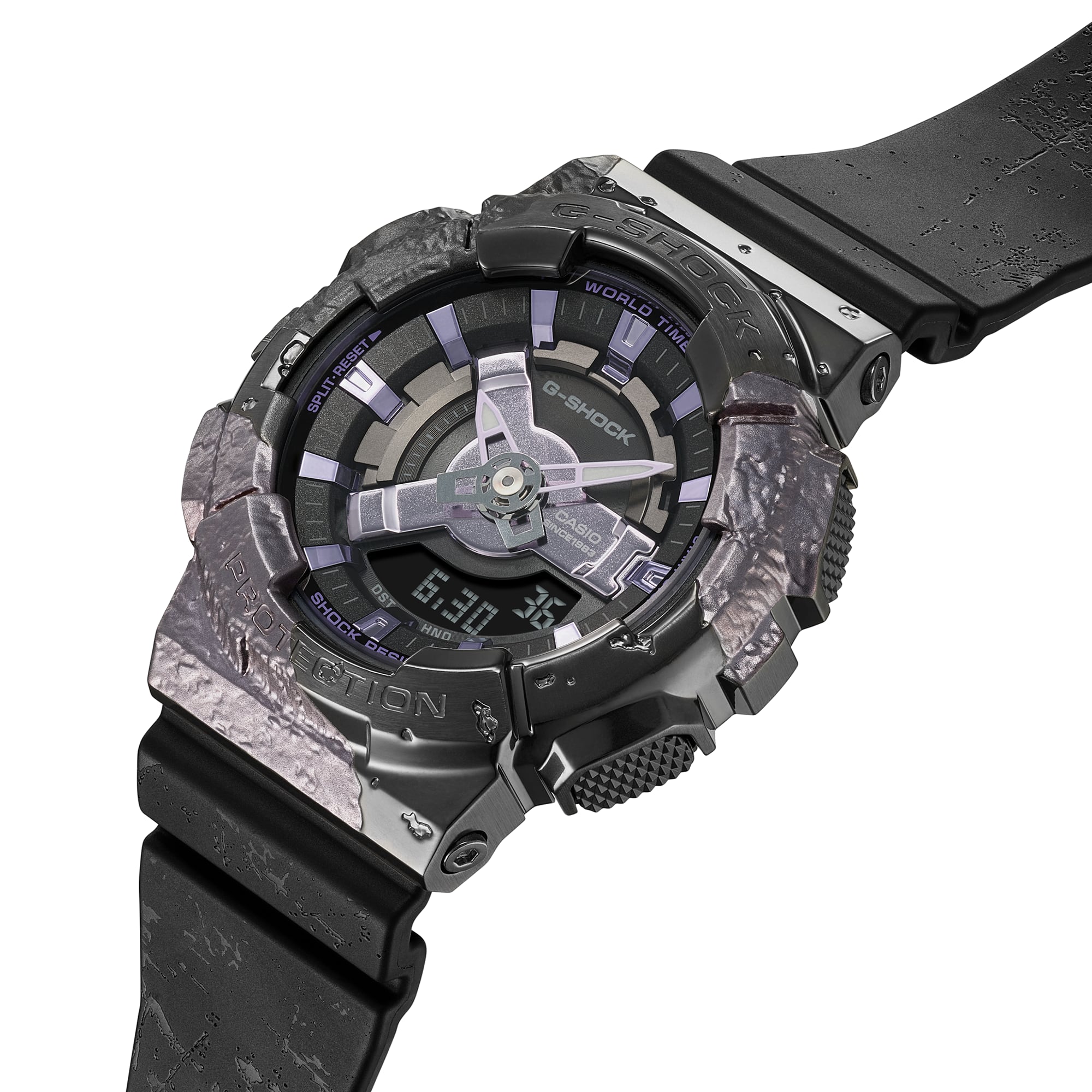 GM-S114GEM Reloj G-Shock Metal Forjado Hombre Caucho Gris - Vista trasera