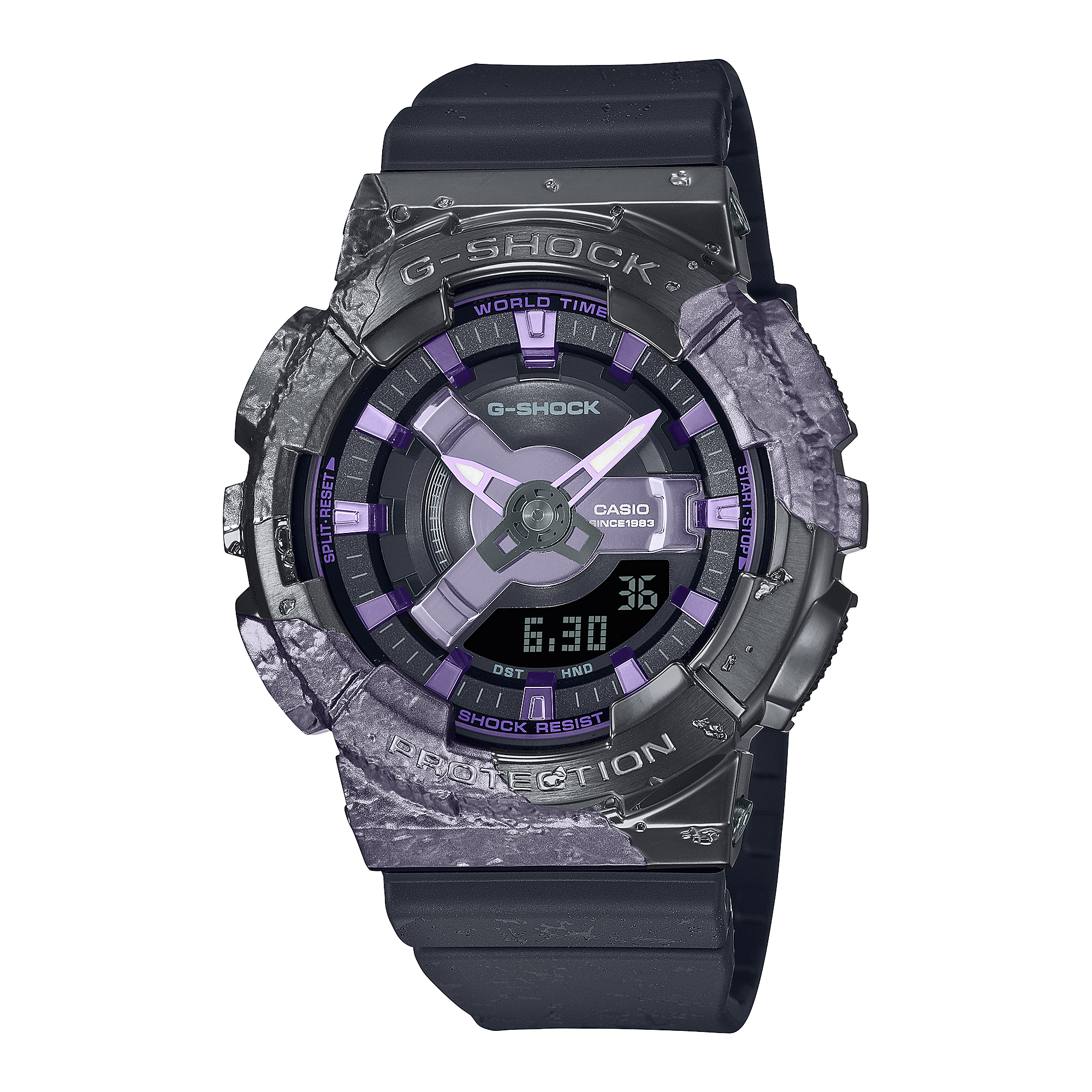 GM-S114GEM Reloj G-Shock Metal Forjado Hombre Caucho Gris - Reloj original en Guatemala