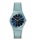 Reloj Swatch Blue Stitches de dama correa de piel - Reloj original en Guatemala