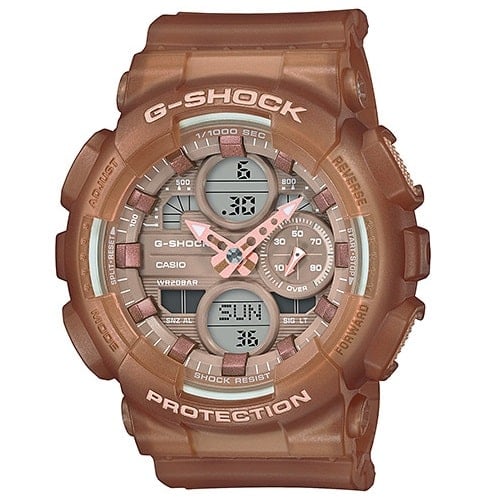 S140NC Reloj G-Shock Mujer Resina Rosa Cobre Translúcido - Reloj original en Guatemala