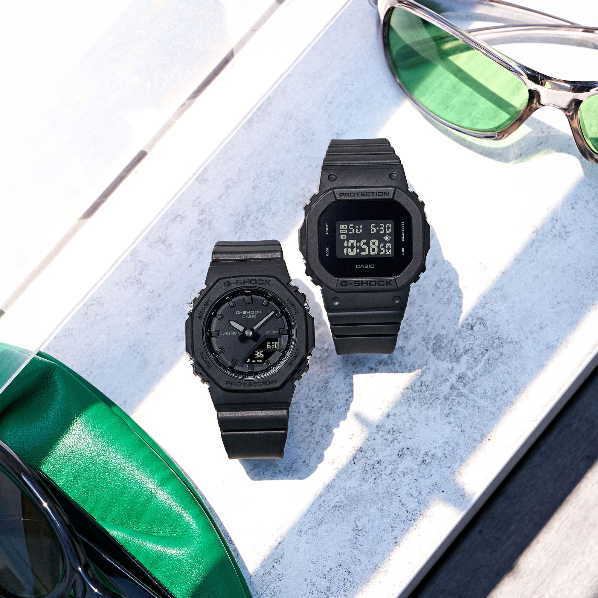 S5610BB Reloj G-Shock Original Unisex Resina Negro - Detalle de esfera