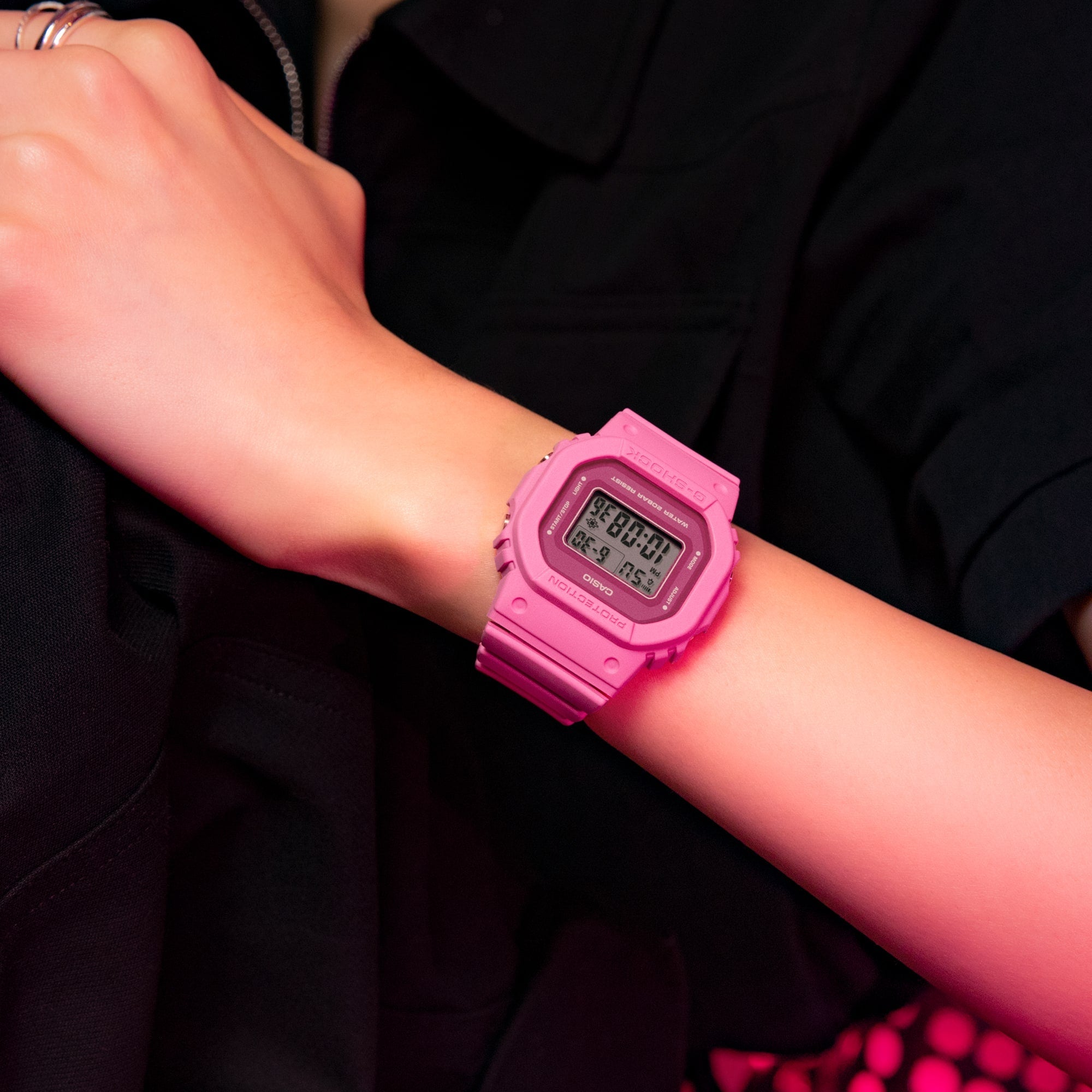 GMD-S5610PP-4 Reloj G-Shock de dama pulsera de caucho - Resina Rosa
