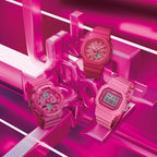 GMD-S5610PP-4 Reloj G-Shock de dama pulsera de caucho - Resina Rosa