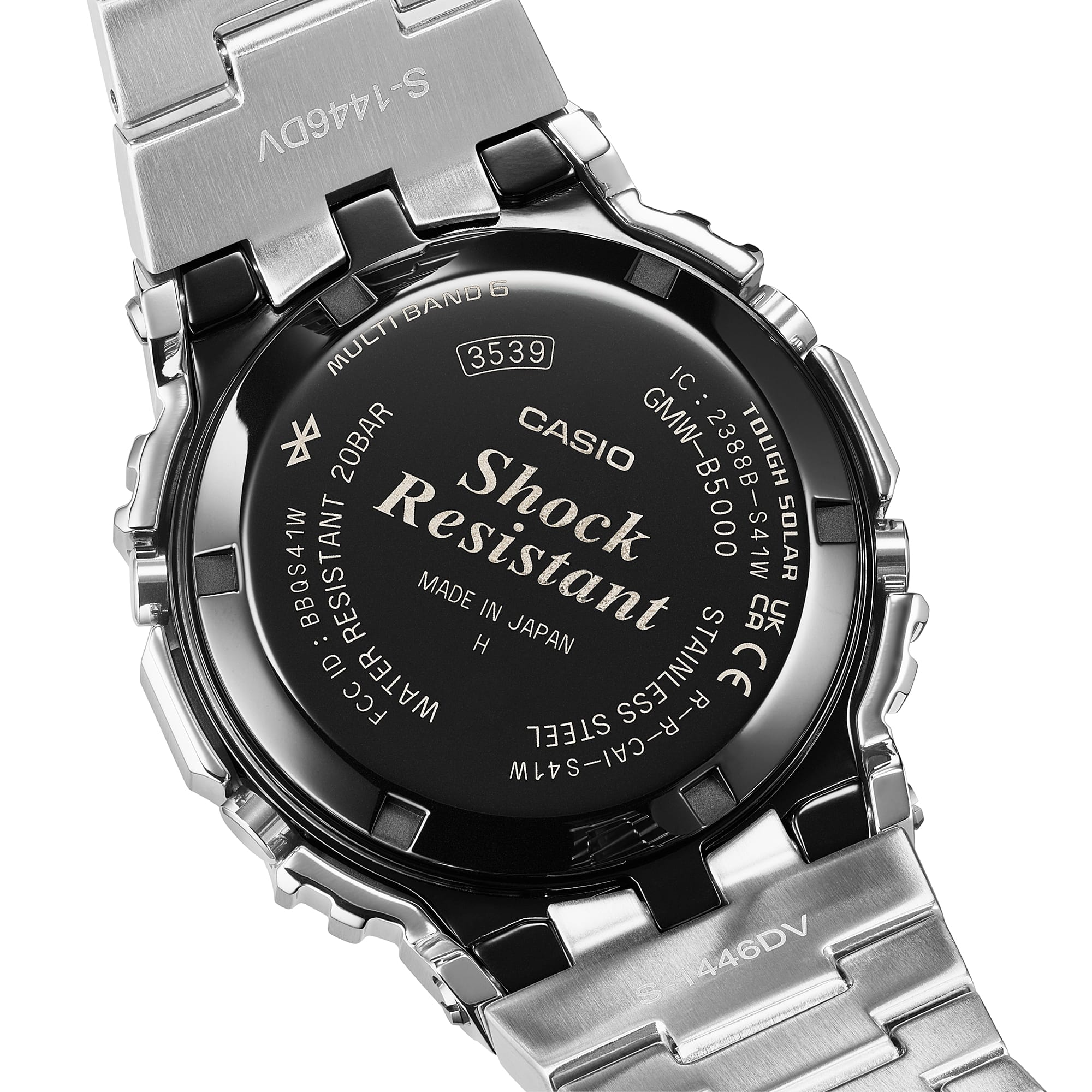 B5000BT-1 Reloj G-Shock de hombre correa de metal - Detalle de esfera