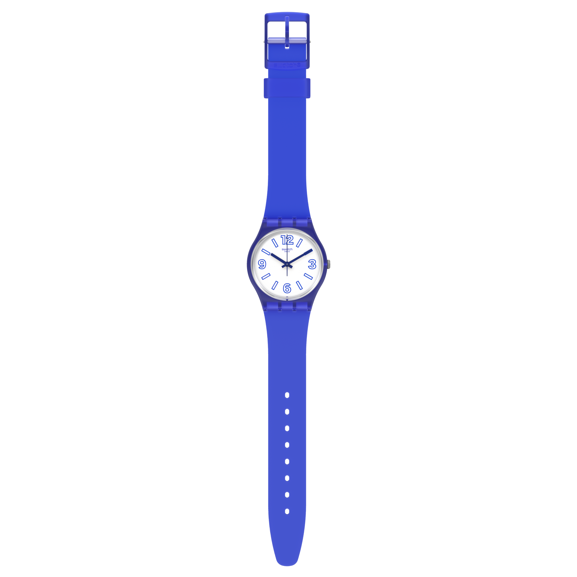 Reloj Swatch Electric Shark unisex banda de caucho - Vista trasera