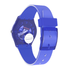 Reloj Swatch Electric Shark unisex banda de caucho - Detalle de esfera