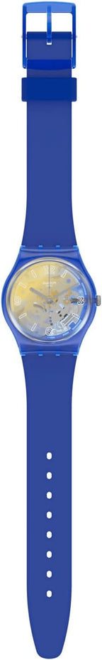 Reloj Swatch Yellow Disco Fever de dama correa de caucho - Detalle de esfera