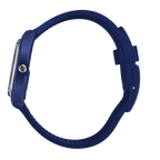 DE Reloj Swatch Pearlyblue Hombre Correa Caucho Azul - Vista lateral