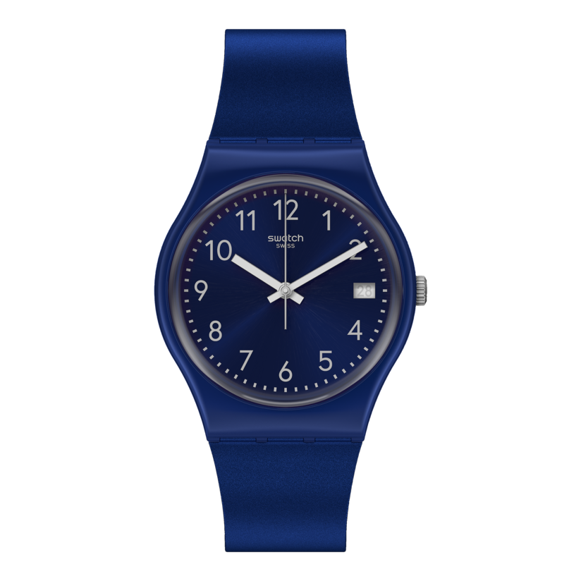 DE Reloj Swatch Pearlyblue Hombre Correa Caucho Azul - Reloj original en Guatemala