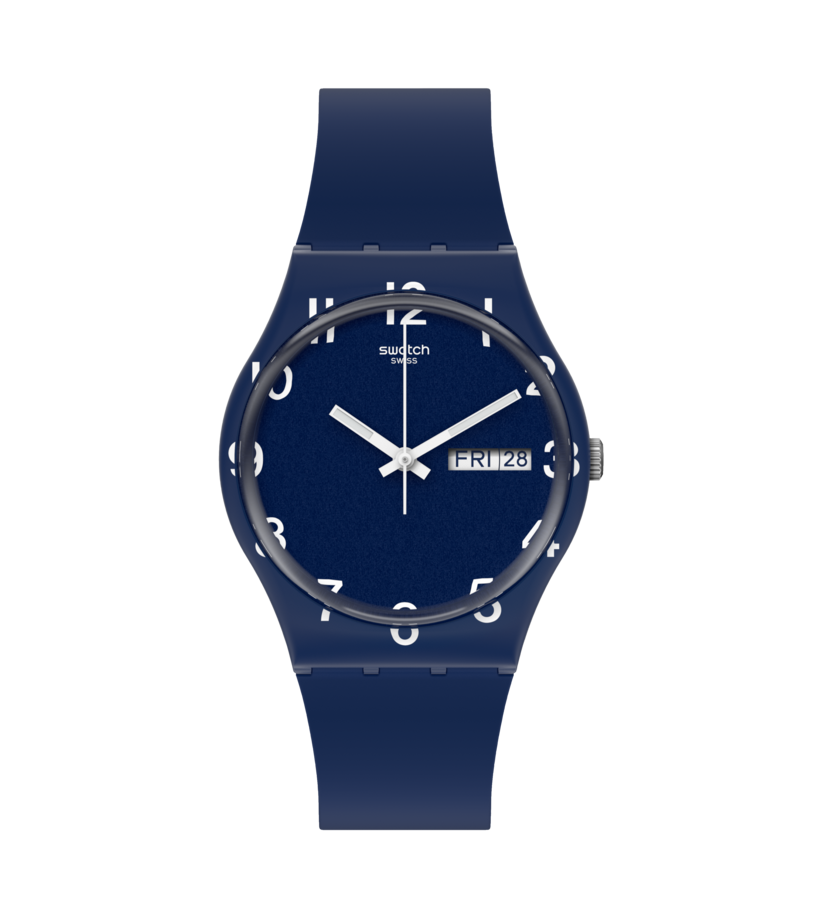 Reloj Swatch Over Blue de hombre pulsera de resina - Reloj original en Guatemala