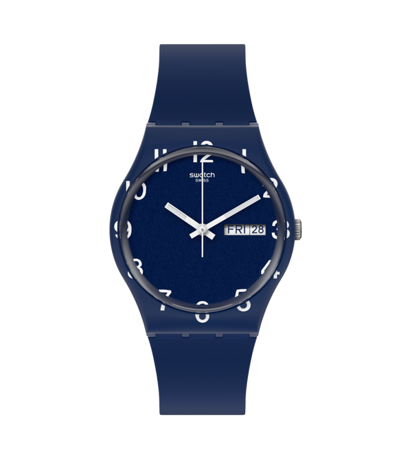 Reloj Swatch Over Blue de hombre pulsera de resina - Reloj original en Guatemala