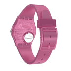 Reloj Swatch Blurry Pink de dama pulsera de resina - Detalle de esfera