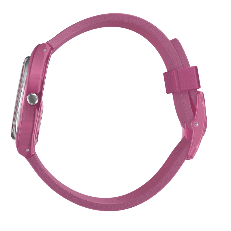 Reloj Swatch Blurry Pink de dama pulsera de resina - Vista lateral