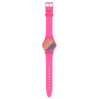 Reloj Swatch Orange Disco Fever de mujer banda de resina - Vista lateral