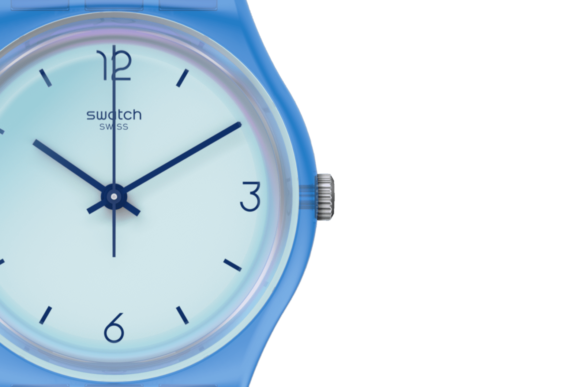 Reloj Swatch Swan Ocean de hombre pulsera de caucho - Vista lateral