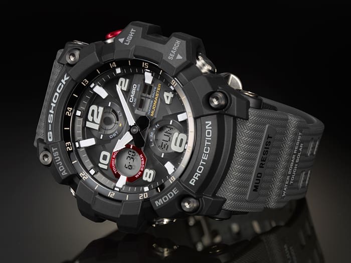 100-1A8 Reloj G-Shock Mudmaster de hombre correa de resina - Vista trasera
