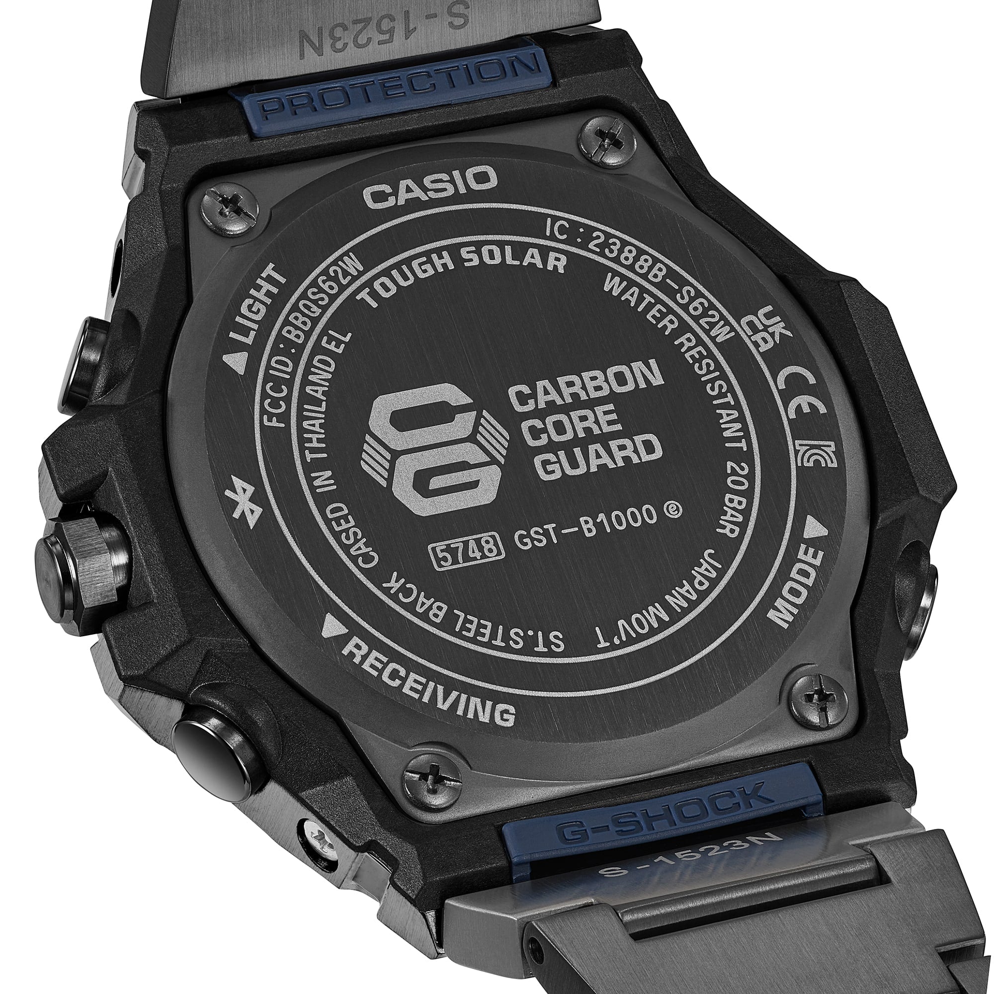 GST-B1000BD-2A Reloj G-Shock de caballero correa de metal Bluetooth