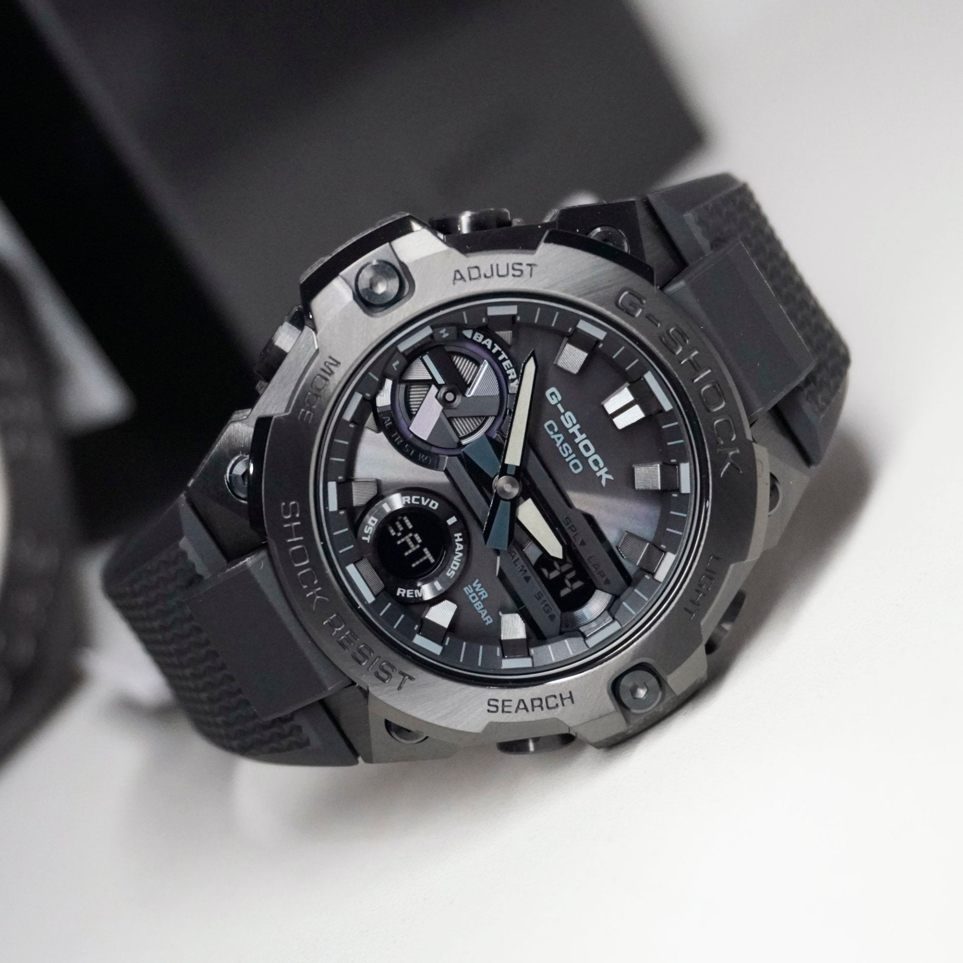 B400BB-1A Reloj G-Shock Hombre Correa Resina Negro - Detalle de esfera