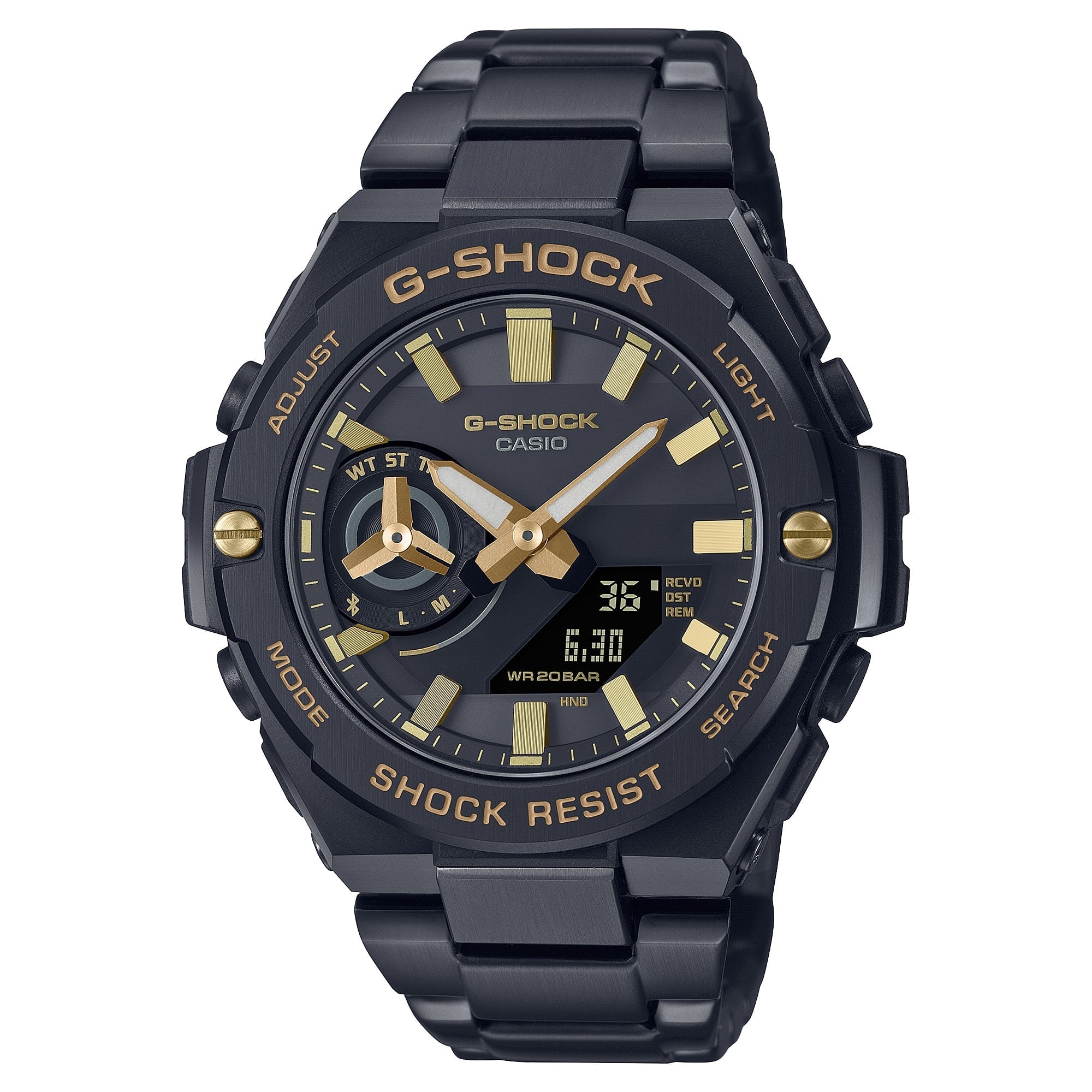 B500BD Reloj G-Shock G-Steel Hombre Acero Negro Dorado - Reloj original en Guatemala