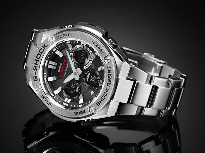 S110D Reloj G-Shock G-Steel Hombre Acero Esfera Negra - Vista lateral