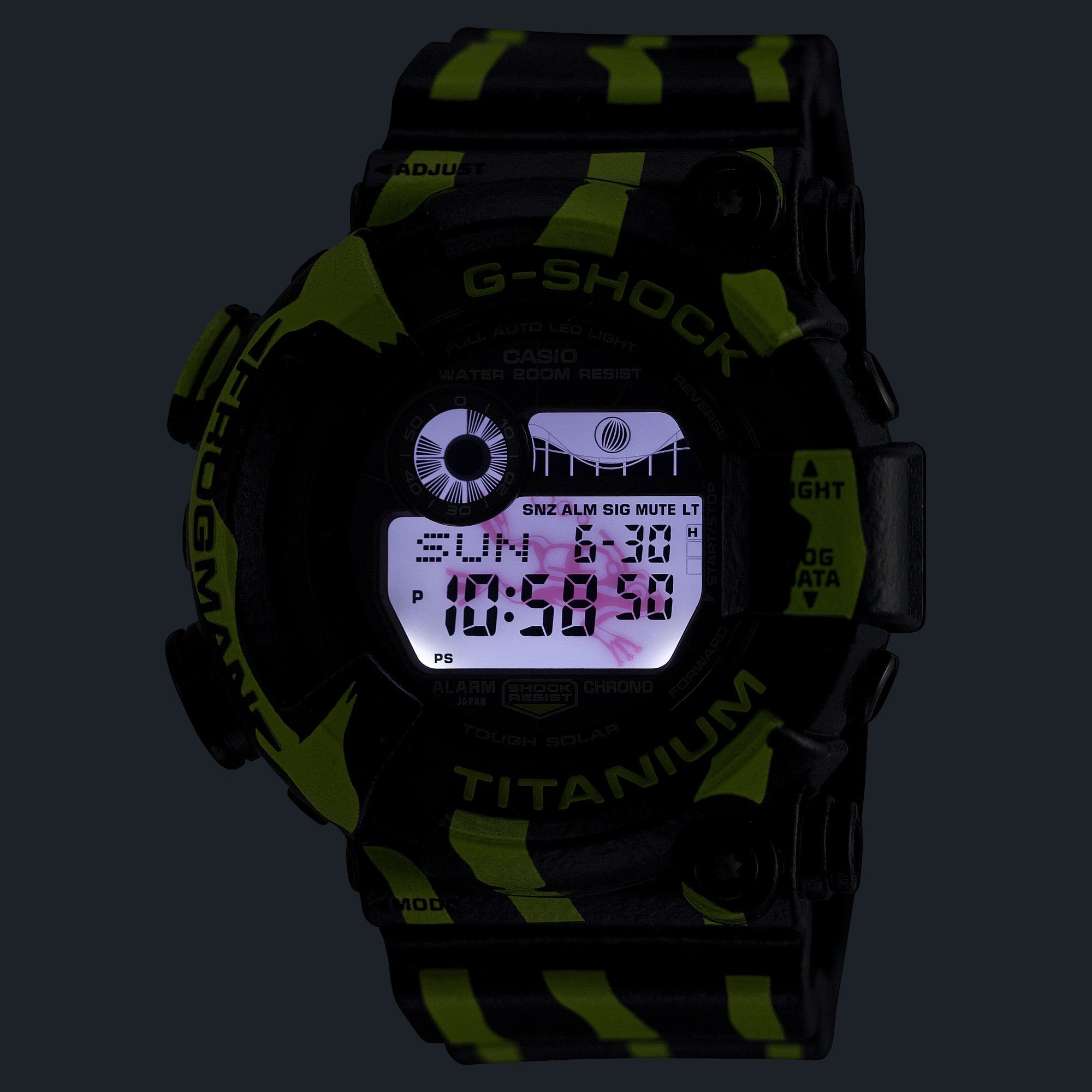 GW-8200TPF-1 Reloj G-Shock Frogman Master of G de caballero correa de silicona - Vista trasera