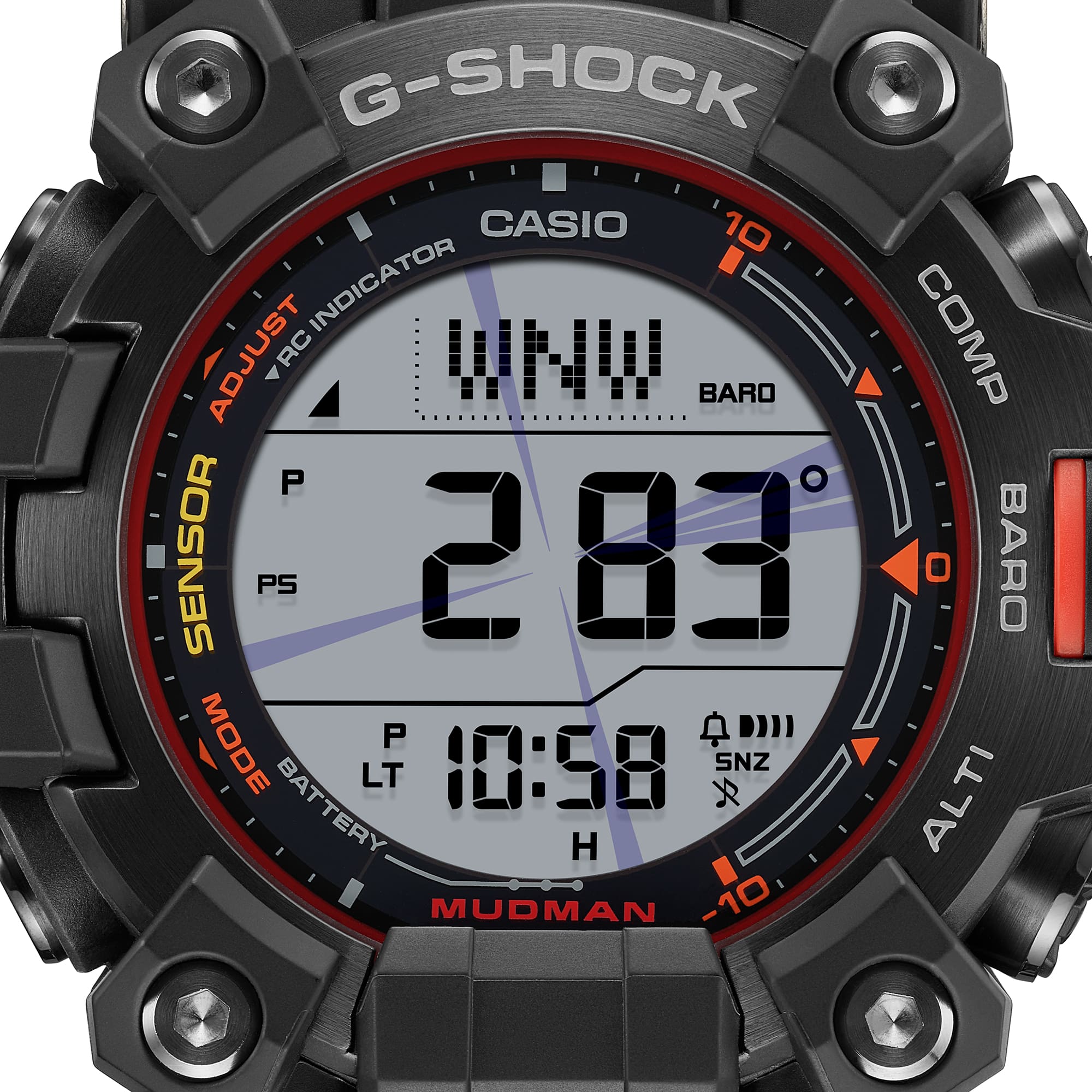 GW-9500MEC Reloj G-Shock Mudman Hombre Resina Negro - Vista trasera