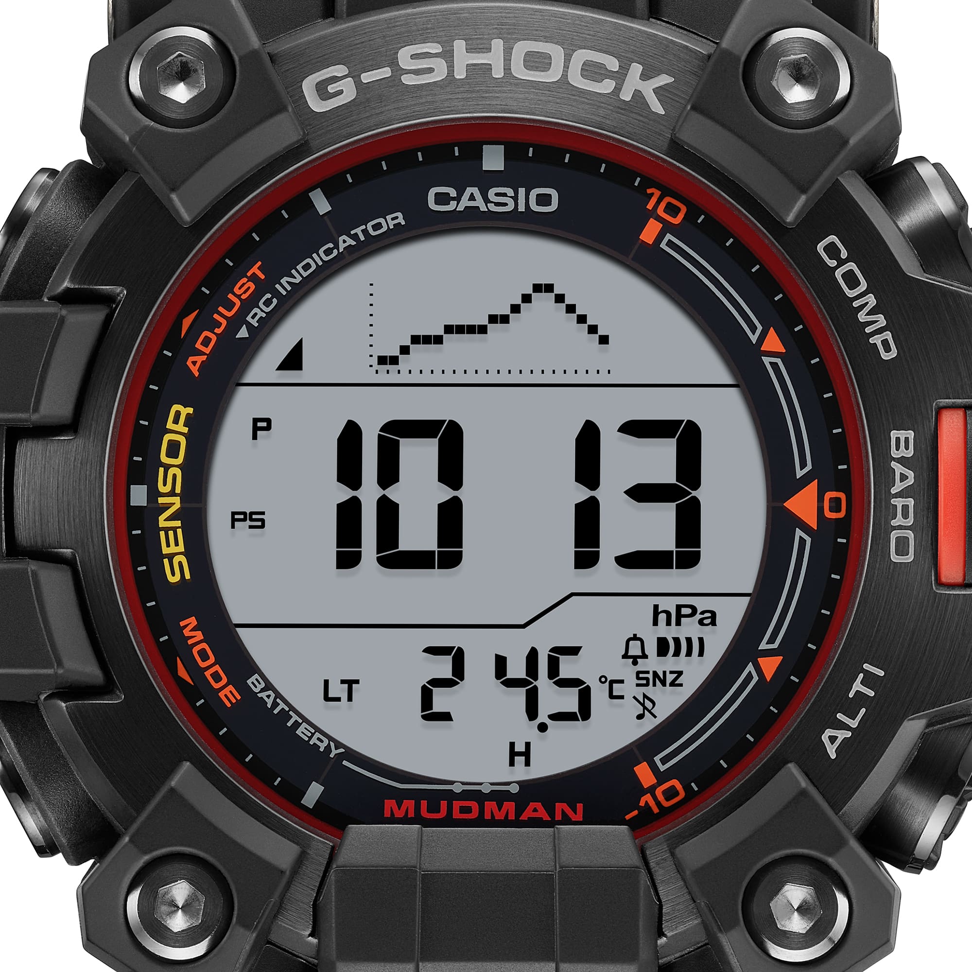 GW-9500MEC Reloj G-Shock Mudman Hombre Resina Negro - Vista lateral