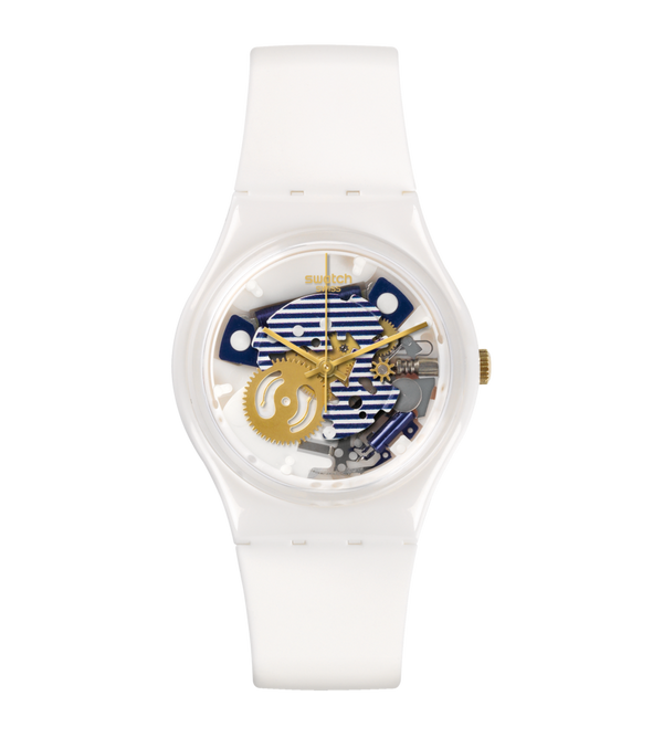 DE Reloj Swatch Mariniere Mujer Silicona Blanco - Reloj original en Guatemala