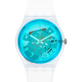Reloj Swatch Retro Bianco Unisex Esfera Turquesa - Reloj original en Guatemala