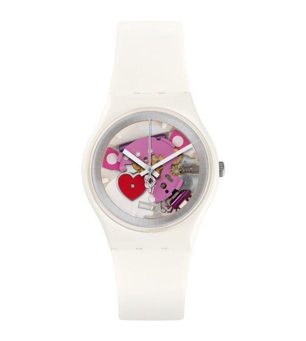GZ300 Reloj Swatch Tender Present de dama correa de resina