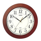 IQ-126 Reloj de Pared Casio Clásico Marco de Madera Café - Detalle de esfera