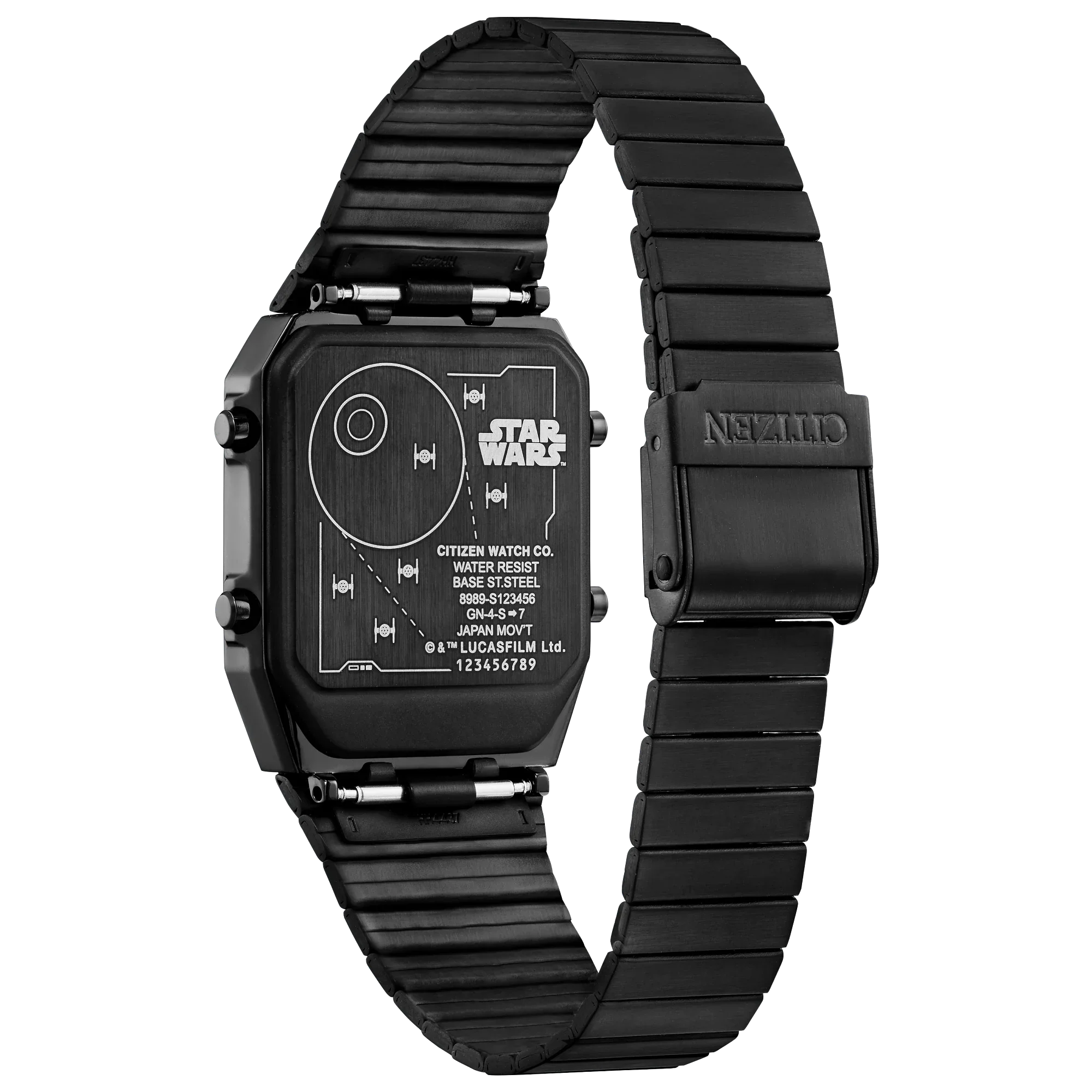Reloj Citizen Star Wars Hombre Correa Caucho Negro - Vista lateral