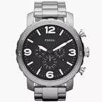 Reloj Fossil Nate Hombre Acero Esfera Negra - Reloj original en Guatemala