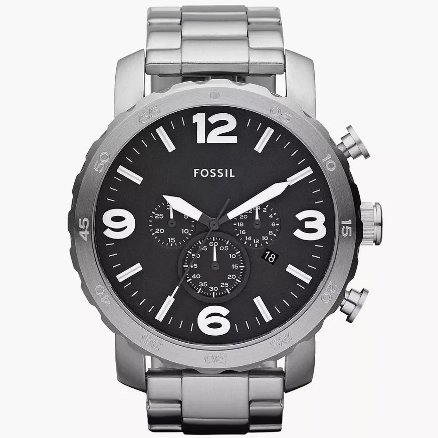 Reloj Fossil Nate Hombre Acero Esfera Negra - Reloj original en Guatemala