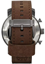 Reloj Fossil Nate Hombre Correa Cuero Marrón - Detalle de esfera